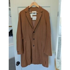 Ch. Chapter Womens A/W 2018 Brown Wool Blend Button Front‎ Coat Size L (Read)